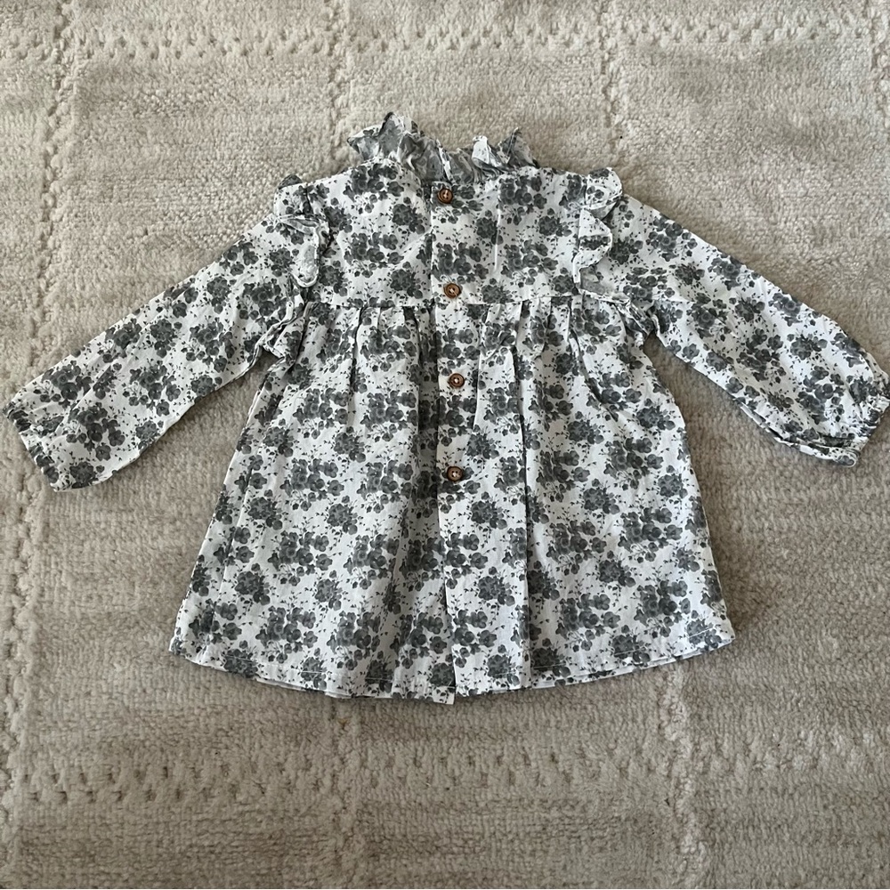 MANGO baby floral ruffle dress with bloomers - Picture 4 of 5